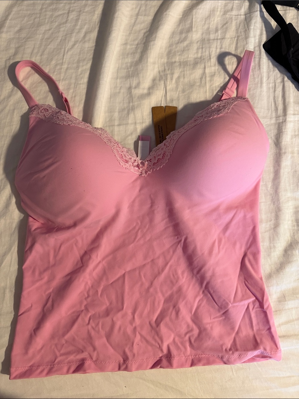 SKIMS Pink Lace-Trimmed Camisole Chemise